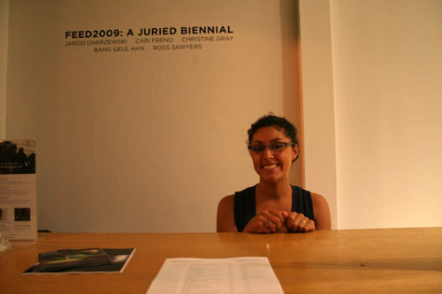 Then we bumped into a friend! She's interning at one of the galleries.