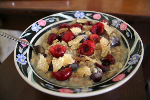 I saved the best for last! I'll call this delectable creation Cherry Almond and Ginger Oats