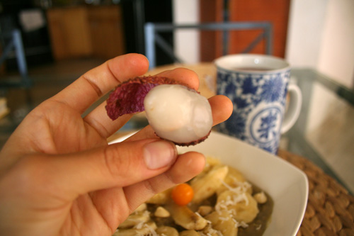 No, not an egg! It's lychee.