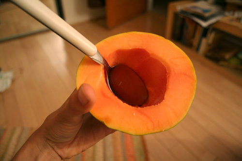 I love that a papaya can act as it's own bowl.