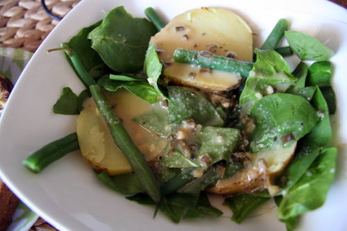 Green Bean and Fingerling Potato Salad with Miso Dressing